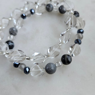 SALE - bri.craftique - Vintage Glass Crystal Beaded Bracelet