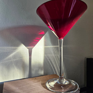 SALE - Retro Red Martini Glasses - Set of 2