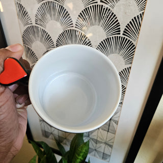 Vtg Westwood Black + Red Heart Mug
