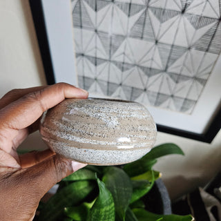 SALE - Studio Pottery - Speckled Stoneware Orb