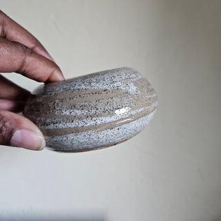 SALE - Studio Pottery - Speckled Stoneware Orb
