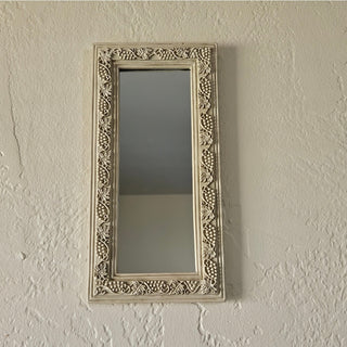 White Grapes Framed Mirror