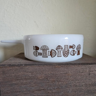 SALE - Mushroom Glasbake Crock