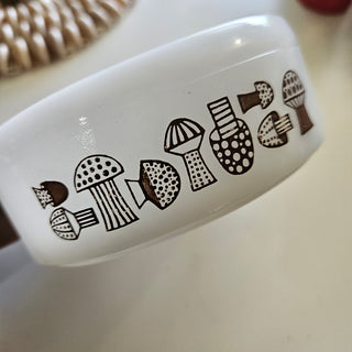 SALE - Mushroom Glasbake Crock