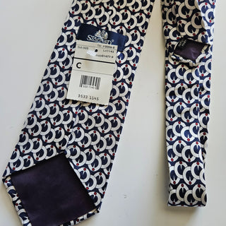 30% OFF  Men's - Stafford Blue/White/Red Geometric Necktie