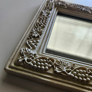 White Grapes Framed Mirror