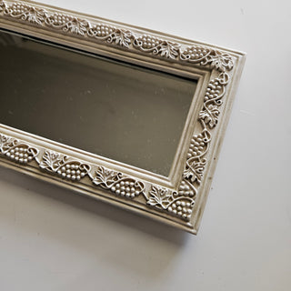 White Grapes Framed Mirror