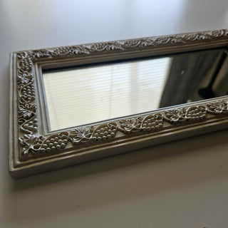 White Grapes Framed Mirror