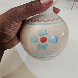 SALE - Studio Pottery - Mahon Hand-painted Pastel Southwest Orb