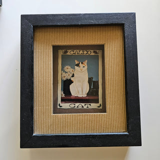 SALE - Calico Cat - Cat Shadowbox - Framed Art