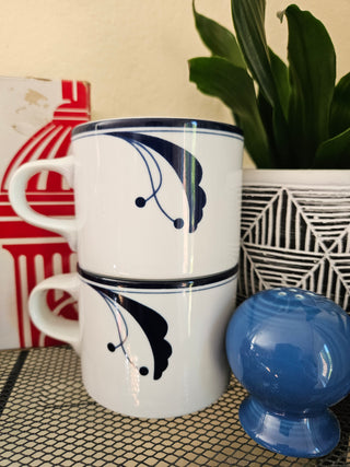 Vintage Dansk Flora Bayberry Mug - Set of 2