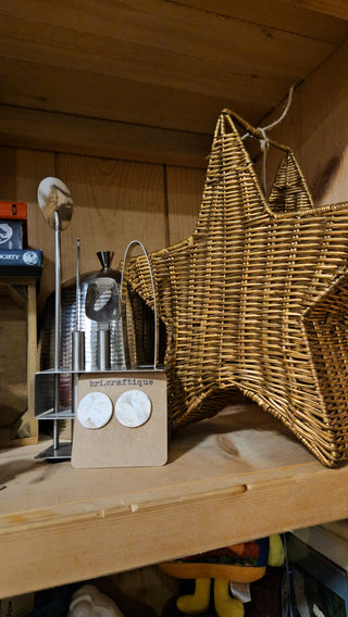 Star Shaped Gold Wicker Basket (Large)