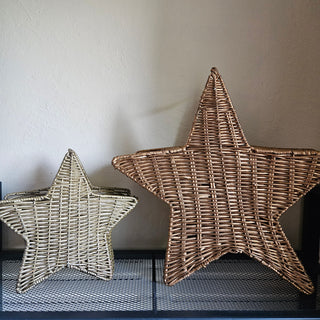 Star Shaped Gold Wicker Basket (Small)