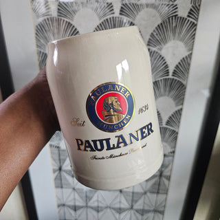 $4 OFF - Vintage Paulaner Glazed Beer Stein