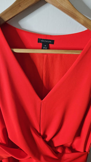 Ann Taylor | Red Cocktail Dress (XS)