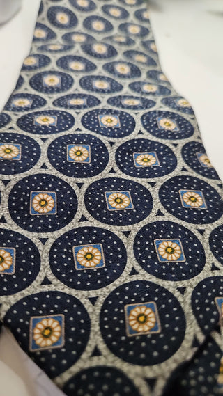30% OFF - Men's - Vintage Nautica - Blue/Gray/Brown Geometric Necktie