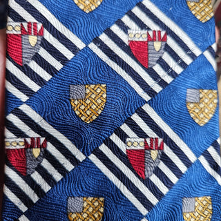 30% OFF - Men's - Vintage Evan Picone - Crest/Geometric Patterned Necktie