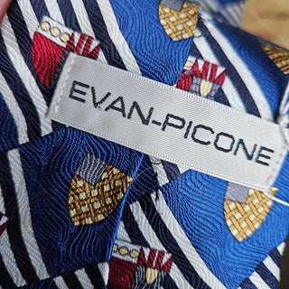 30% OFF - Men's - Vintage Evan Picone - Crest/Geometric Patterned Necktie