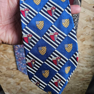 30% OFF - Men's - Vintage Evan Picone - Crest/Geometric Patterned Necktie