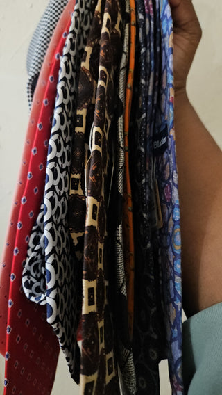 30% OFF  Men's - Stafford Blue/White/Red Geometric Necktie