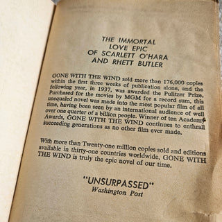 Vintage "Gone with The Wind" [Paperback] Book