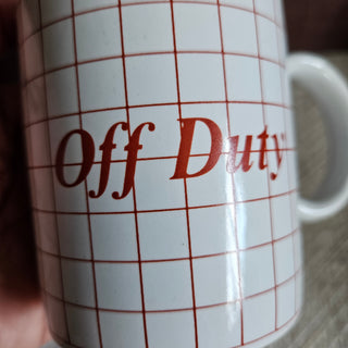 50% OFF -  Vintage "Off Duty" Ceramic Mug