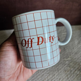 50% OFF -  Vintage "Off Duty" Ceramic Mug