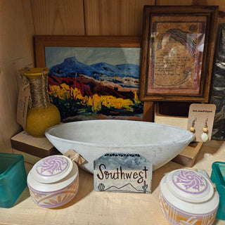 SALE - Studio Southwestern Pottery Trinket Box with Lid