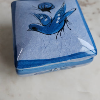 Blue Tonala Mexican Ceramic Jewelry Box