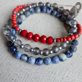 SALE - bri.craftique - Sodalite 6mm Beaded Bracelet