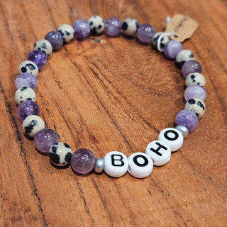 30% OFF bri.craftique -BOHO - Amethyst Stone x Word Beaded Bracelet