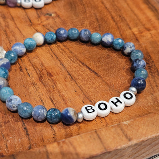 30% OFF bri.craftique -BOHO - Jasper Stone x Word Bead Bracelet