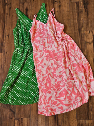 Women's - Nine West - Pink Floral Wrap Dress (XL)