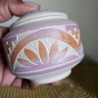 SALE - Studio Southwestern Pottery Trinket Box with Lid