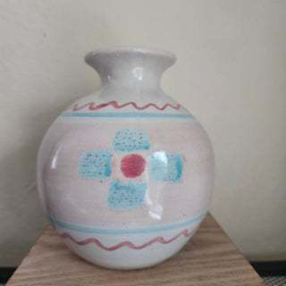 SALE - Studio Pottery - Mahon Hand-painted Pastel Southwest Orb