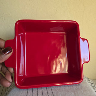 30% Off - Red Square Ceramic Dish