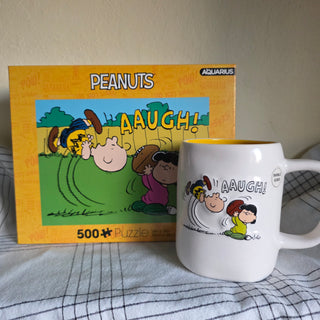50% OFF - Peanuts x Rae Dunn - AAugh! Football Season Mug
