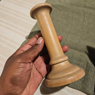 Wooden Candlestick Holder - Set of 2