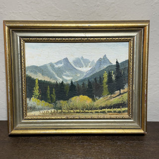Sawtooth Mtns Mini Original Oil on Canvas MTS|90083