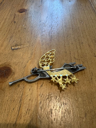 Angel Trumpet Brooch 2-tone|123971