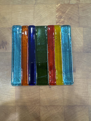 AJ - Rainbow Glass Coaster Set of 4 MTS|63516