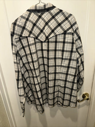 Roper Women's Western Checkers with embroidered roses Size XL  #62 VV MTS