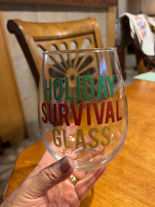 Holiday Survival Huge Wine Glass. RSV|130373
