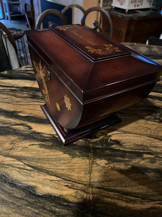 Custom Designed Wooden Angel Chest w/Key RSV|125313