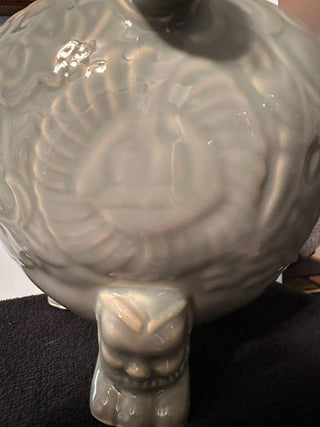 Teapot Green Dragon Porcelain MTS