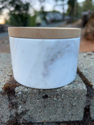 Threshold Marble/Wood Salt Cellar Beechwood Lid