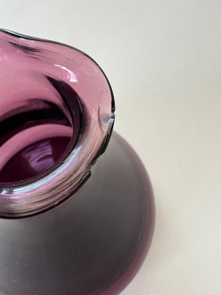 Vintage purple glass small vase|71994