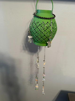 Suncatcher Lantern Metal Green Globe  MTS|134097