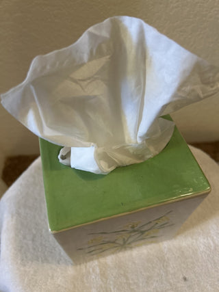 VTG Ceramic Floral Tissue Box Cover|55483