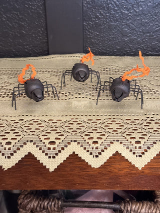 Vintage Jingle Bell Spider with orange ribbon - Sold Separately-RCD|108027